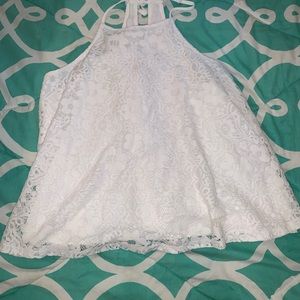 Small Hollister White Lace Tank Top